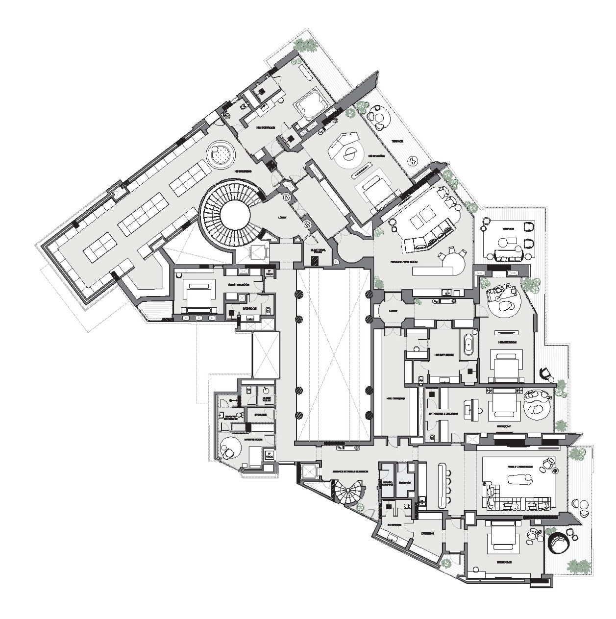 AH Residence — First floor plan