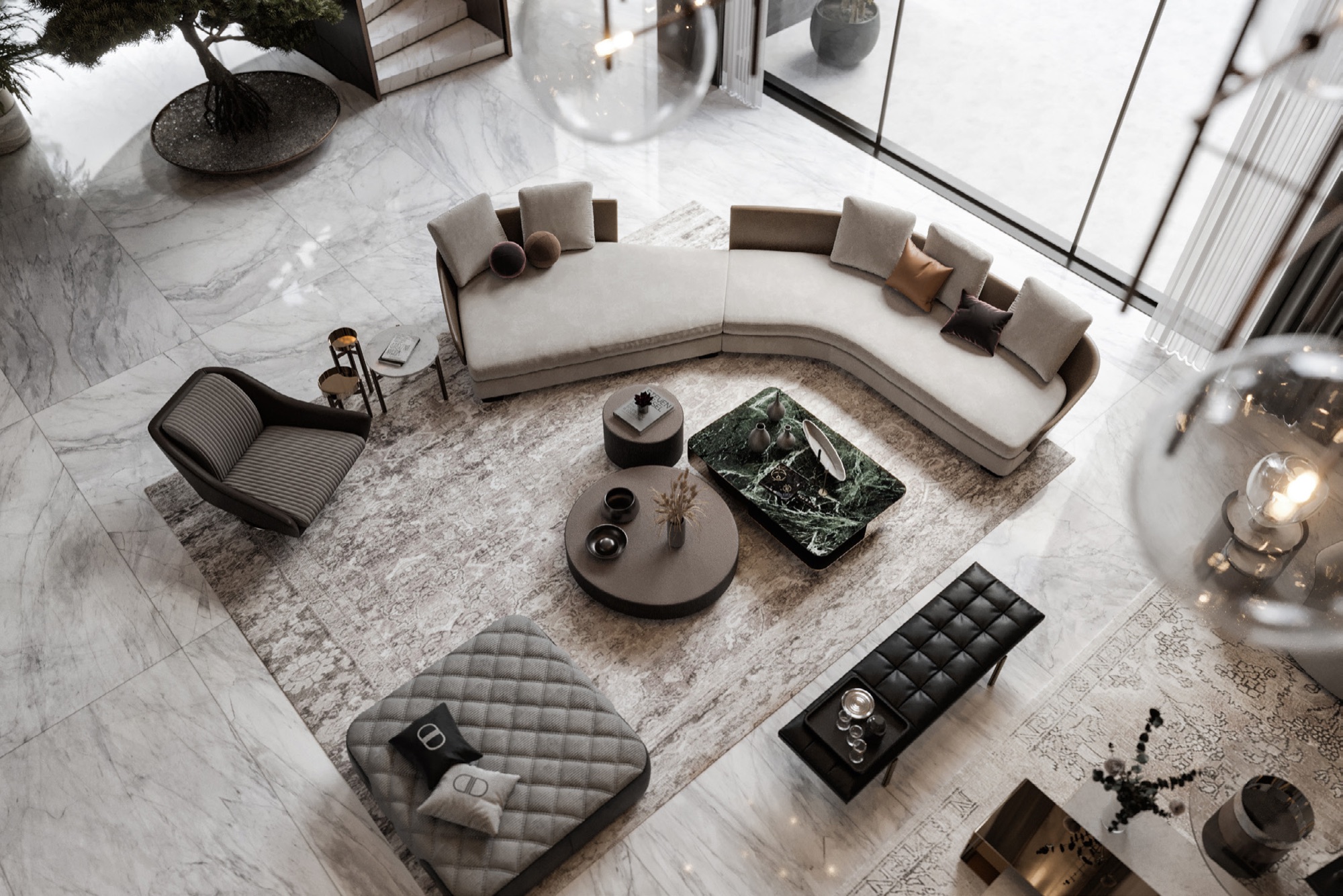 AK Residence — Render — under the stair, looking to the garden