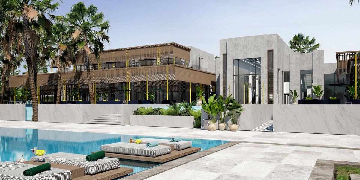 Costa Mares — Broad steps let the main building meet the pool landscape without a narrow bottleneck.
