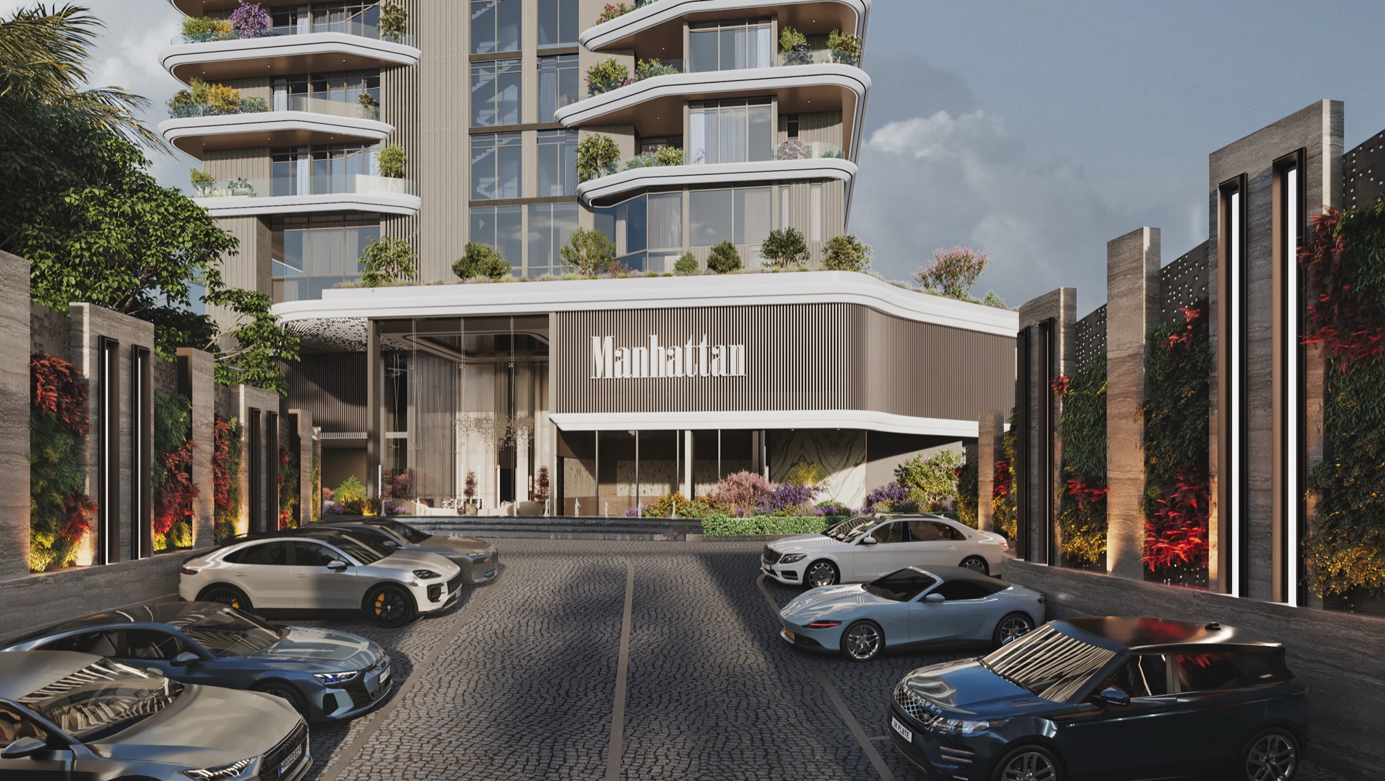 Manhattan Mangalore — Render — arrival and the podium drop-off
