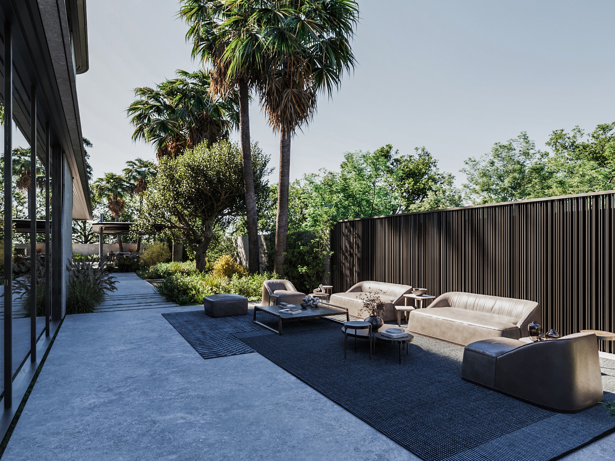 Mercedes-Maybach Villas — Render — courtyard lounge