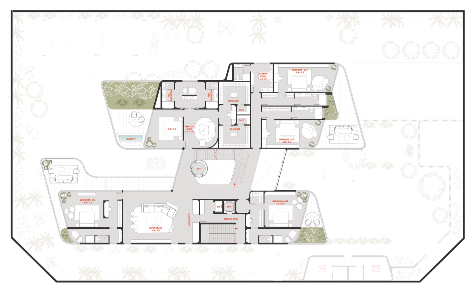 Mercedes-Maybach Villas — First floor plan