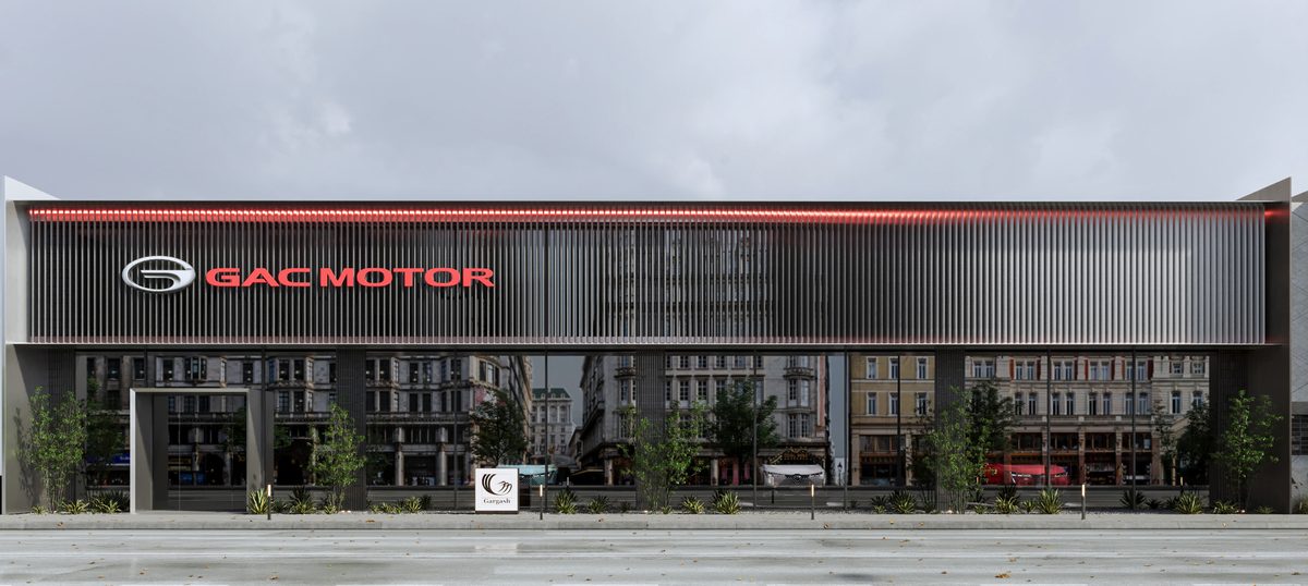 Mercedes-Benz Majlis & GAC Showroom — The display floor addresses passing visitors directly through the glazed frontage.