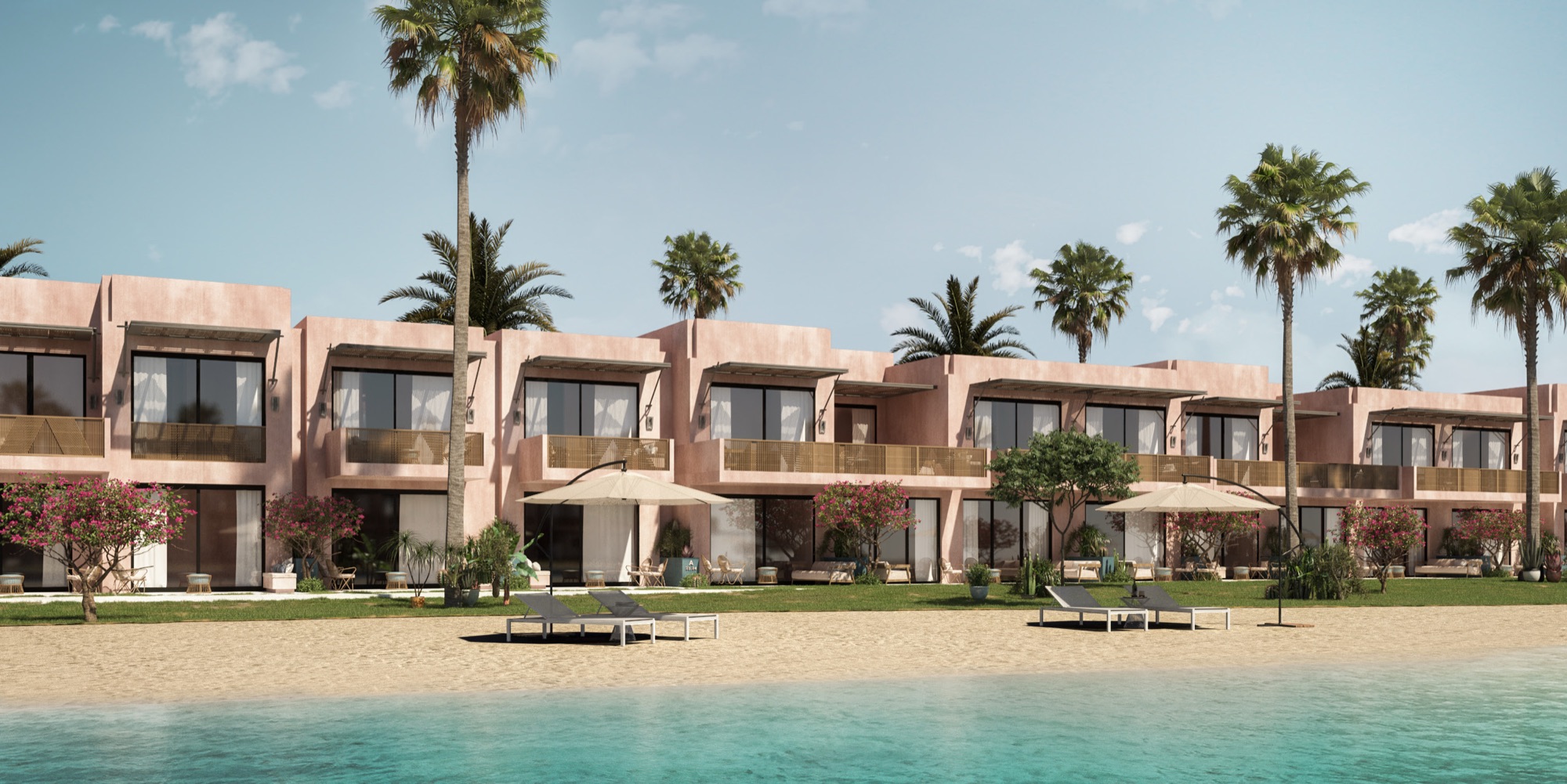 Playa — Render — the beach with loungers
