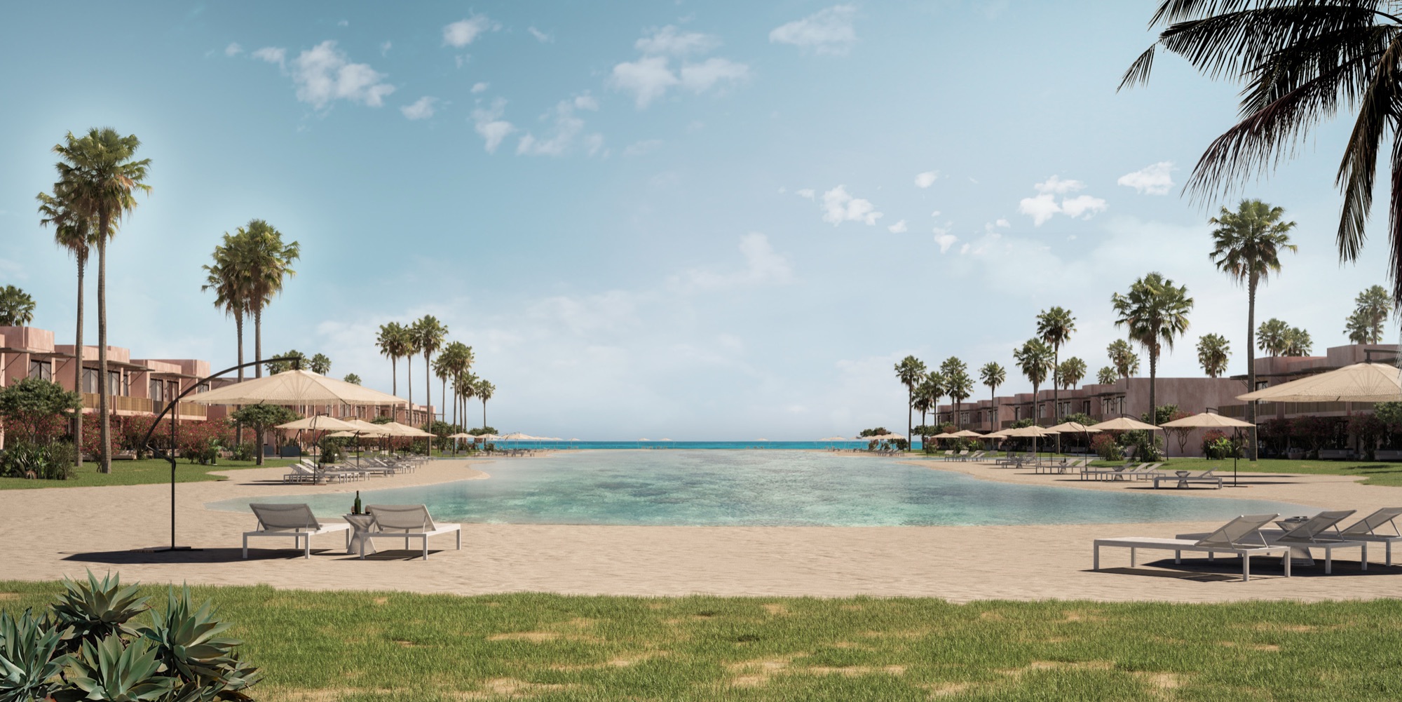 Playa — Render — the lagoon beach