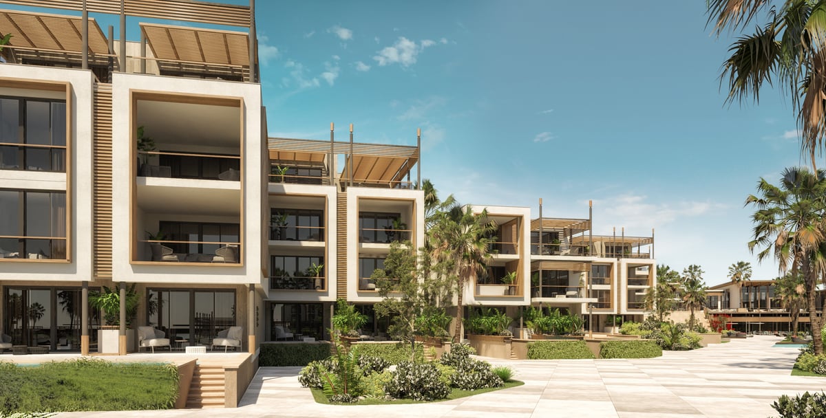 Rixos Magawish — Ground-floor terraces connect the guest rooms directly to the resort landscape.