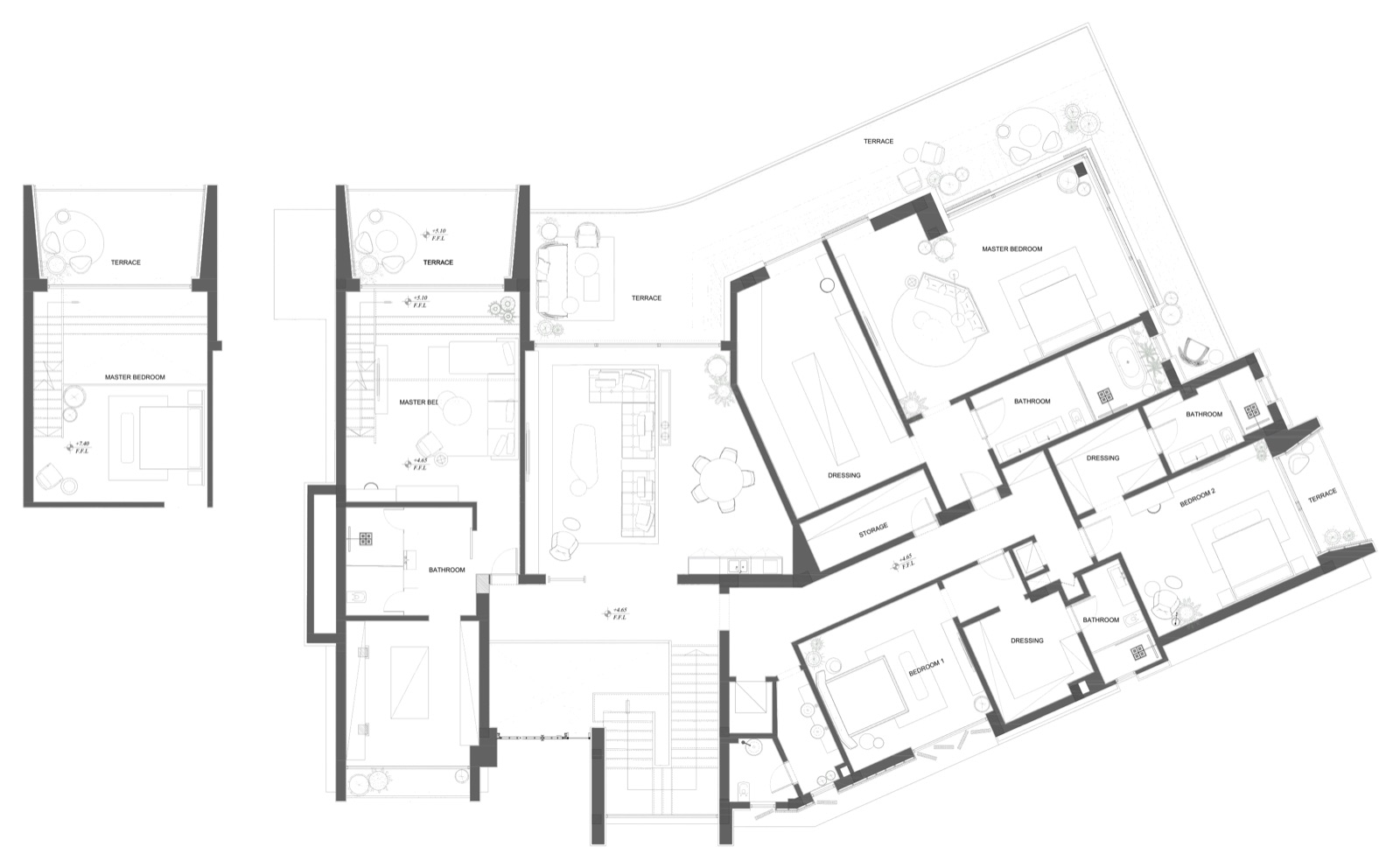 The Continuum House — First floor plan