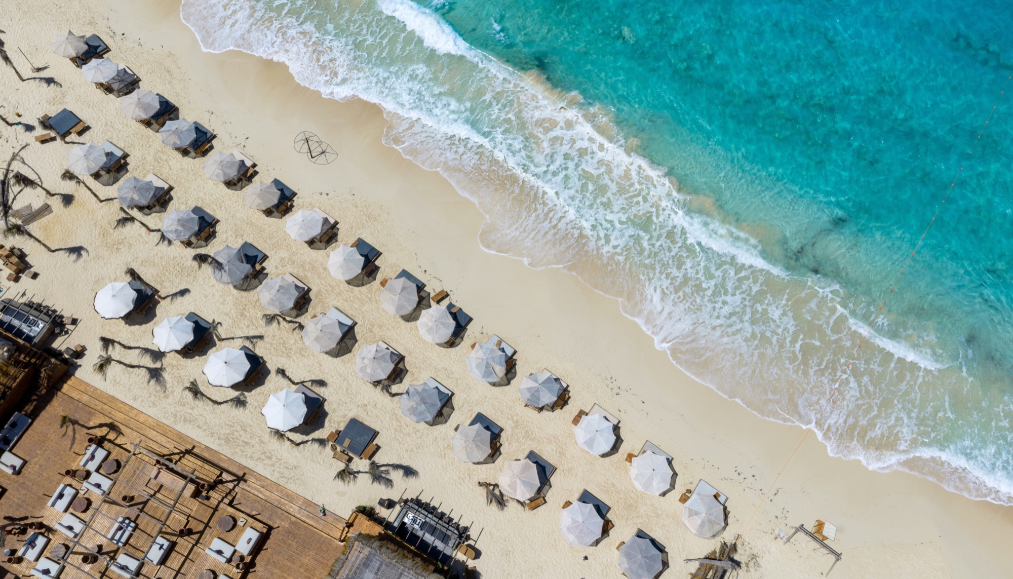 Zoya Ghazala Bay — Beach umbrellas from the air