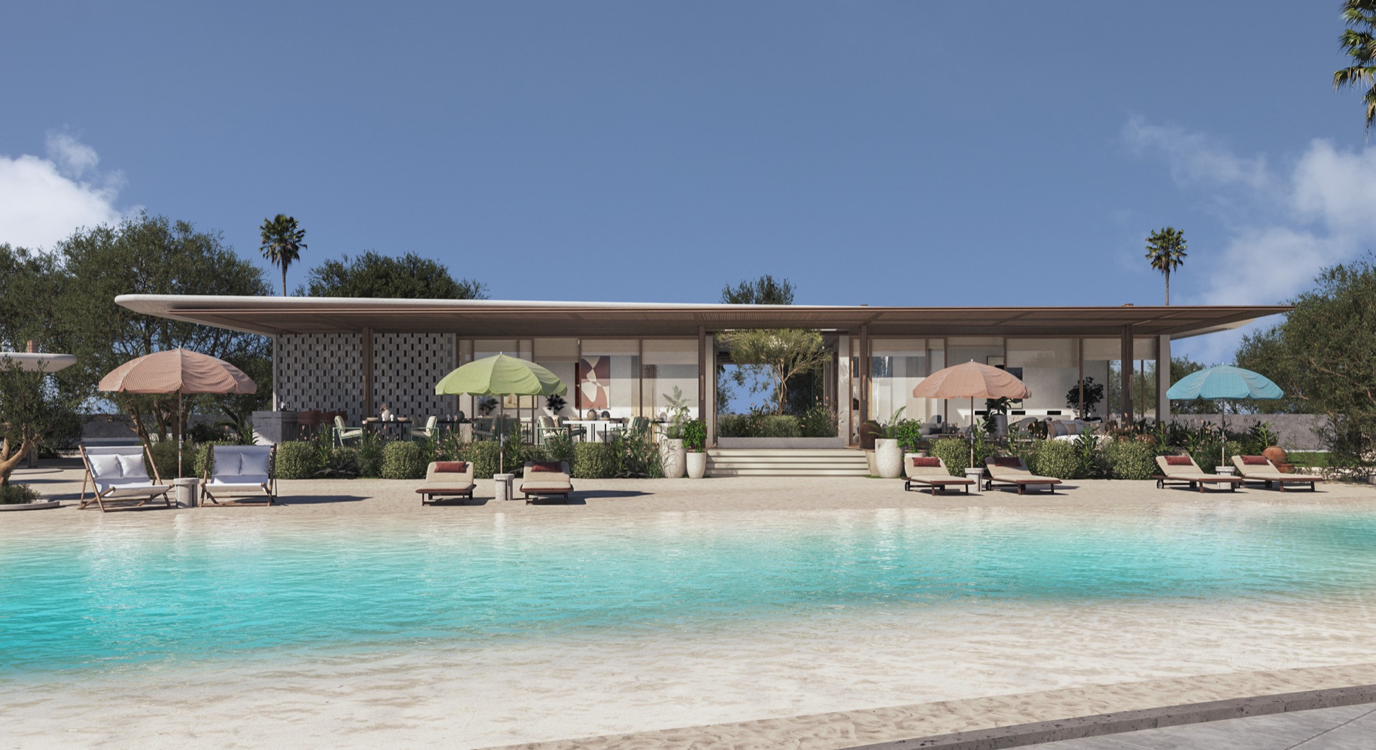 Zoya Ghazala Bay — Main building on the lagoon front