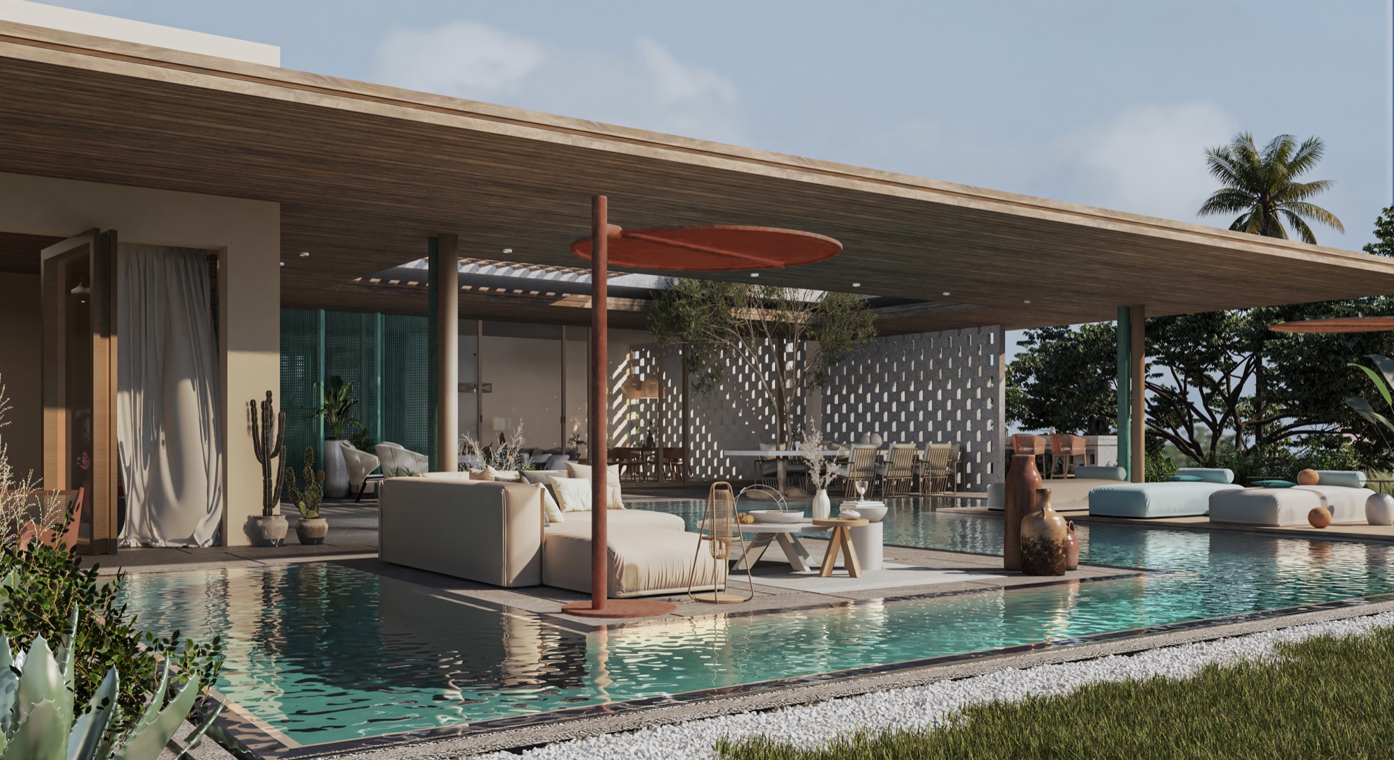 Zoya Ghazala Bay — Villa pool terrace