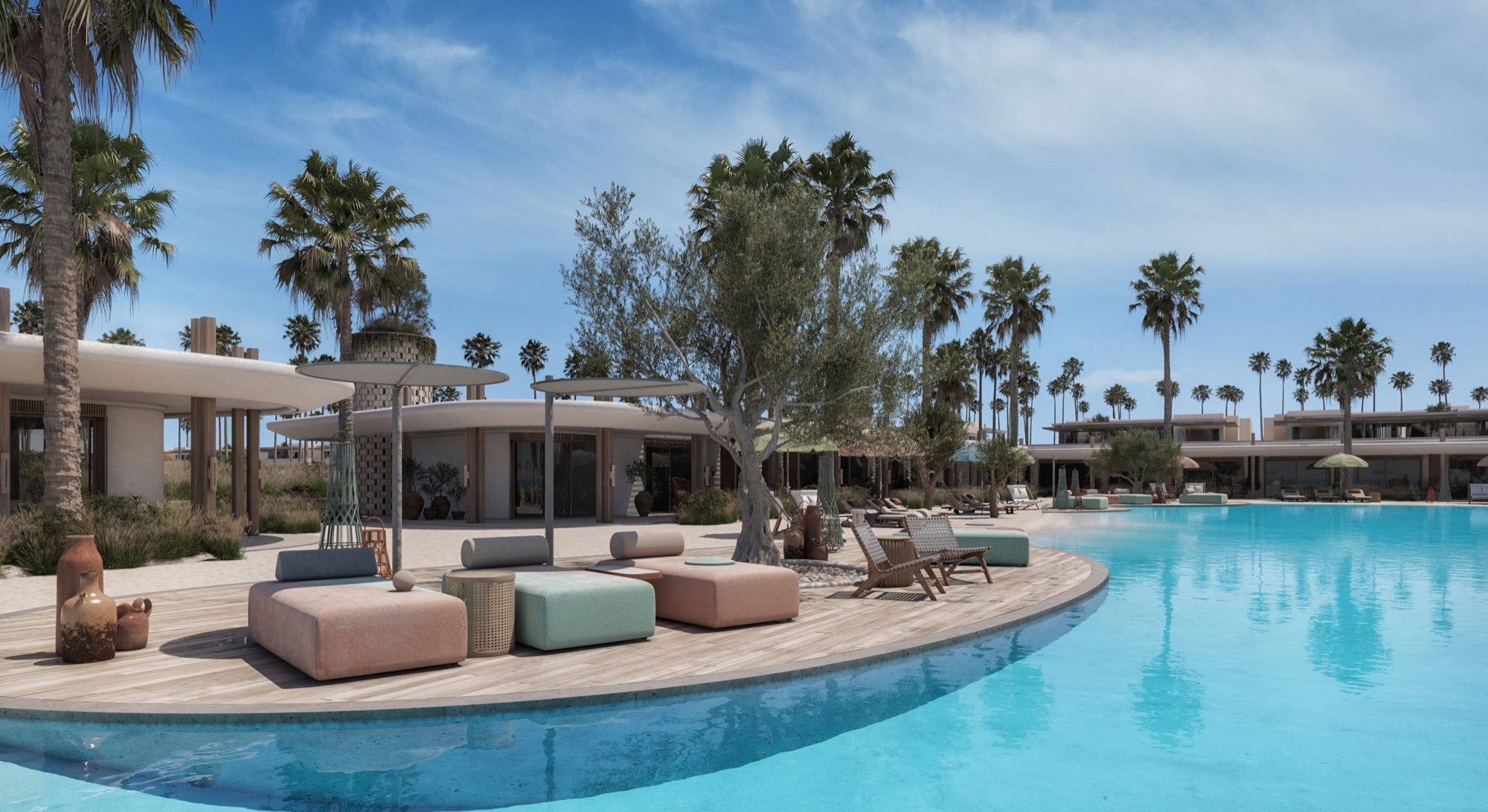 Zoya Ghazala Bay — Cabana row on the sand