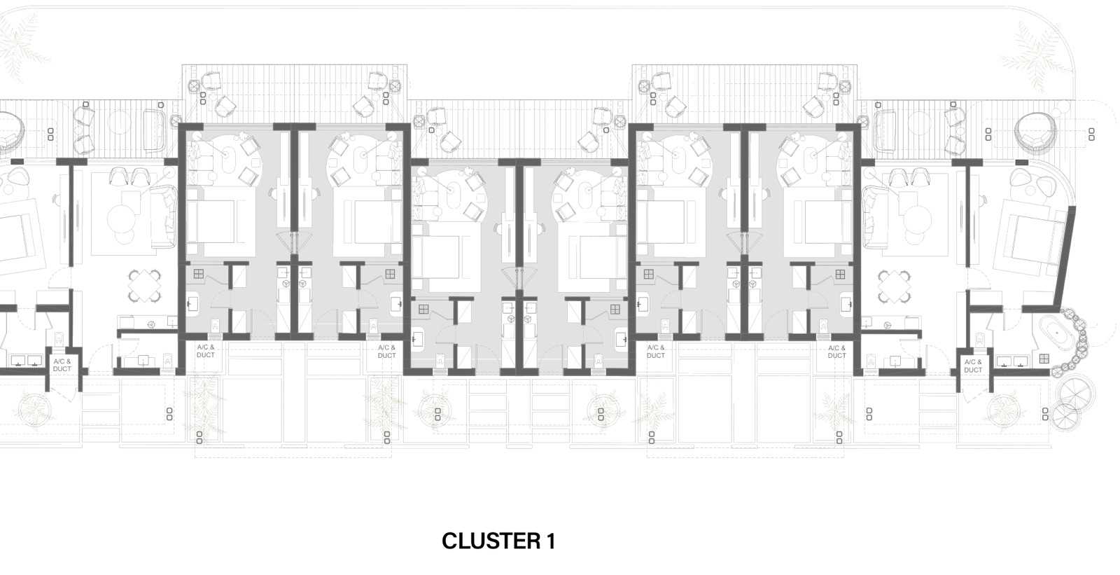 Zoya Ghazala Bay — Rituals Hotel — cabin cluster plan