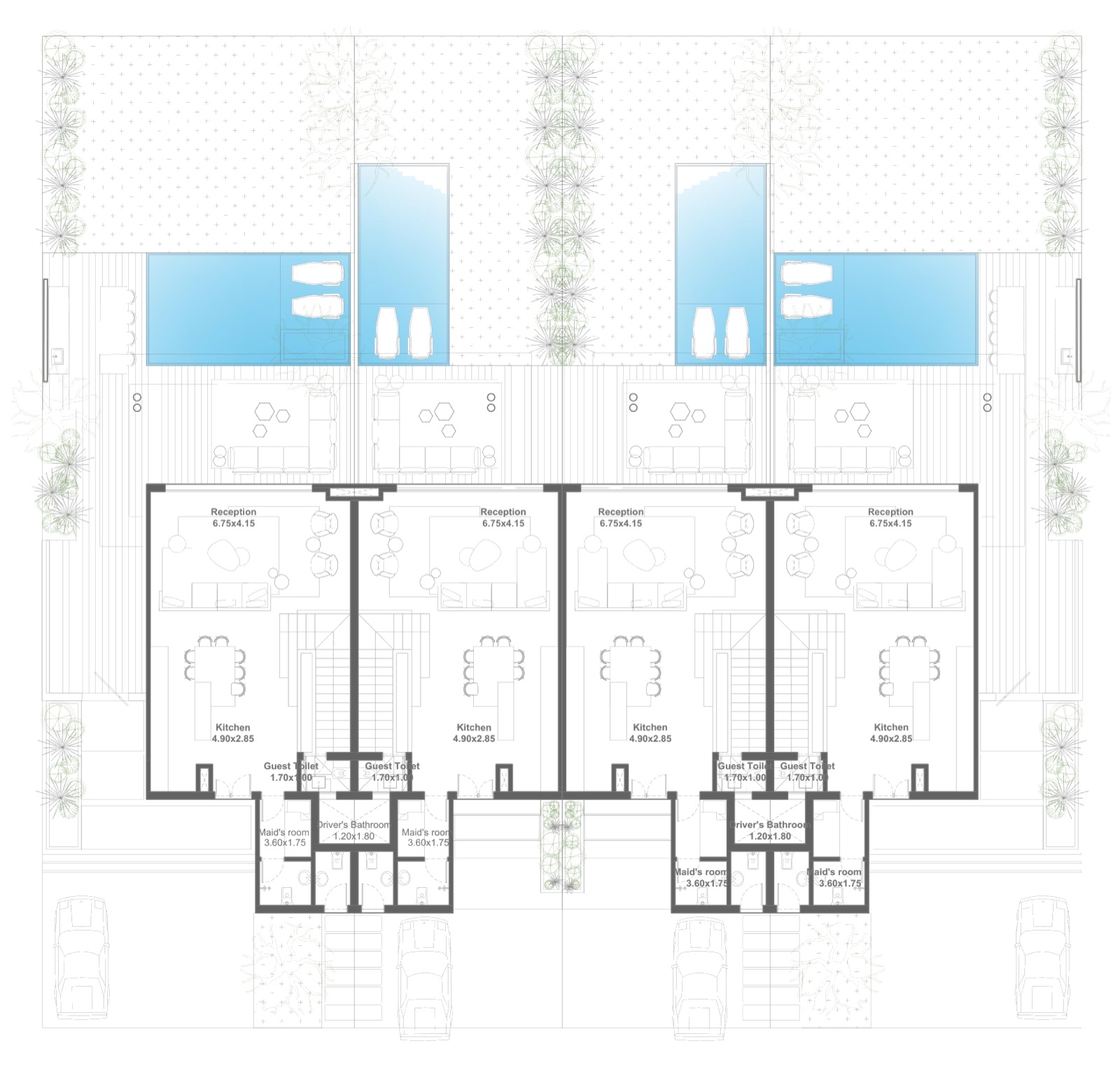 Zoya Ghazala Bay — Townhouses — ground floor plans